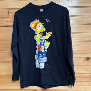 Gildan Black Bart Simpson Takis Sneakerhead Black Long Sleeve Shirt Small